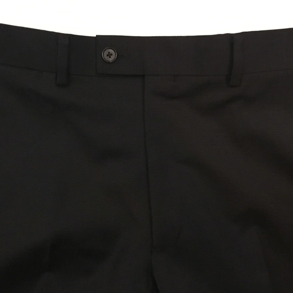 New dkny 2 piece 42r men’s suit black slim fit  2 button 100% wool nwt ea0060
